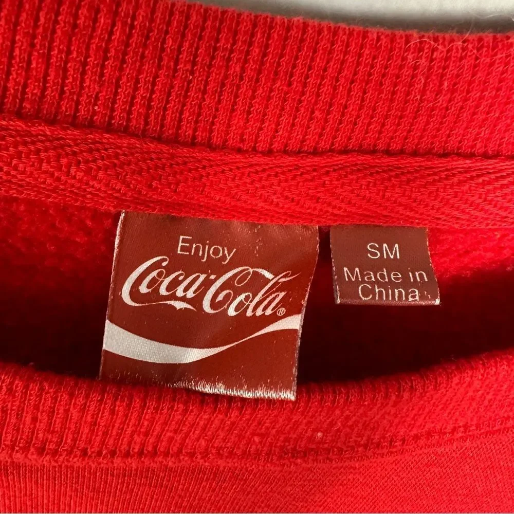 Coca-Cola Crewneck Christmas Sweater Red Bears Small Holiday Festive